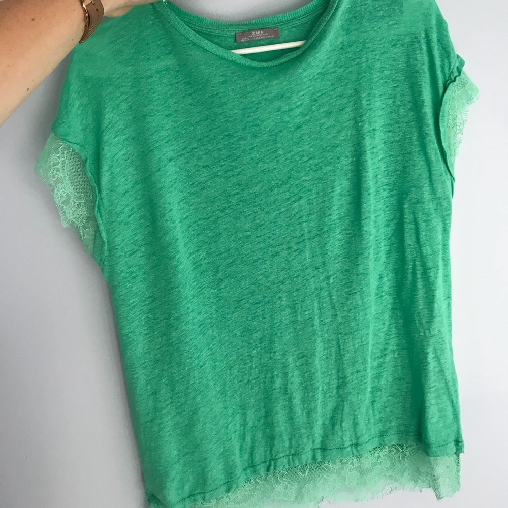 Zara lace tee